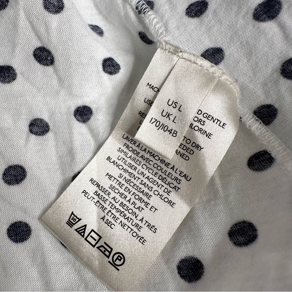 Anthropologie | Maeve Polka Dot Ruffle Cap Sleeve Top Size Large - Picture 6 of 9